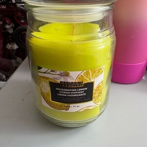 Watson's Candles Invigorating Lemon Jar Candle - Bright Yellow